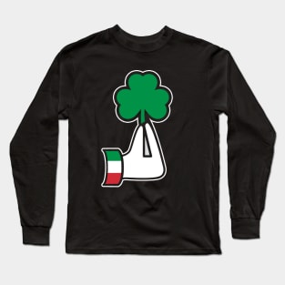 St Patrick's Day Irish Italian Pinched Fingers Shamrock Long Sleeve T-Shirt